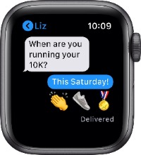 Chat op een Apple Watch smartphone