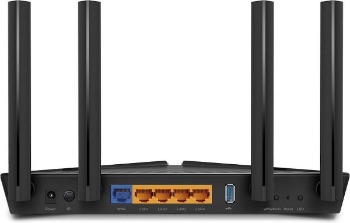 TP-link router met 4 wifi antennes en 4 ethernet poorten
