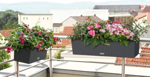 Wicker balkonbakken Lechuza