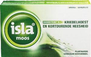 Isla Moos tegen hoest en keelpijn
