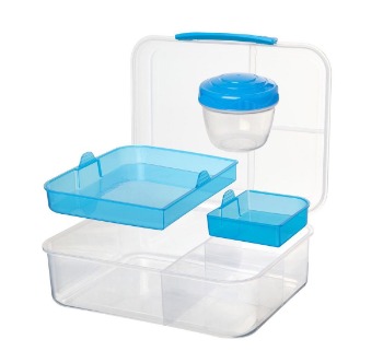 Sistema lunchbox met yoghurt bakje en componenten