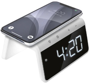Wekker met draadloze oplader Caliber