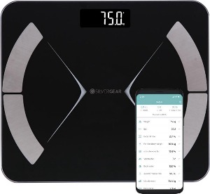 Goedkope lichaamsanalyse weegschaal met app Silvergear