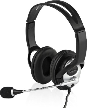 Over ear PC headset QY met microfoon