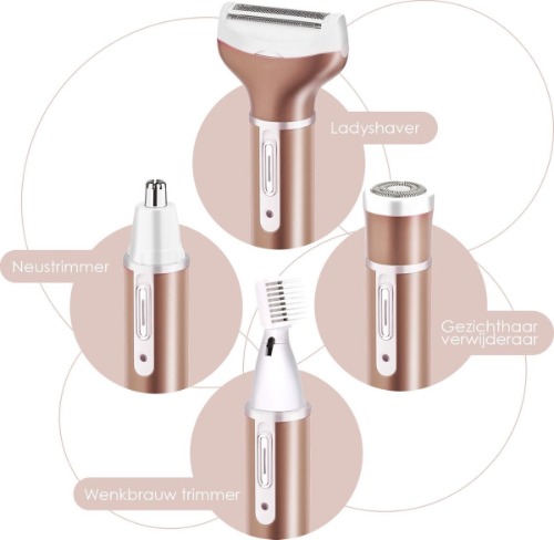 Smart Tech Ladyshave met hulpstukken geschikt voor op reis