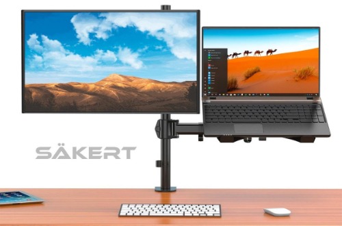 Monitorarm met laptopstandaard Sakert