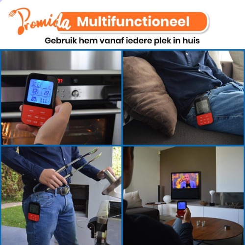 Promida vleesthermometer, draadloos