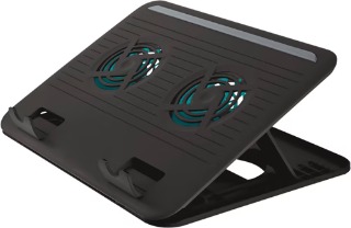 Trust laptop stand: Laptophouder met koeling