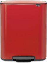Brabantia pedaalemmer 60L rood