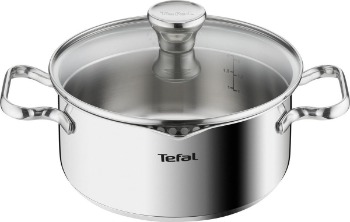 Tefal kookpan met schenk tuit en maat aanduiding