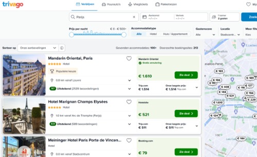 Beste hotel aanbiedingen site Trivago