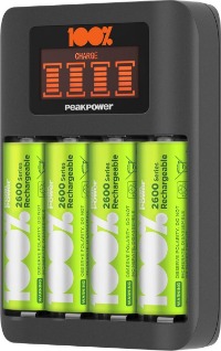 batterij oplader 4 batterijen AA of AAA