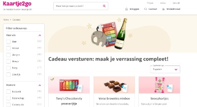 Kaartje to Go kaartje met cadeau
