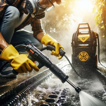 riool ontstoppen met een hogedrukreiniger