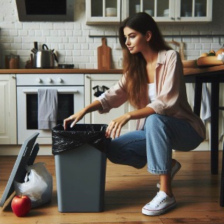 afvalbak voor in de keuken