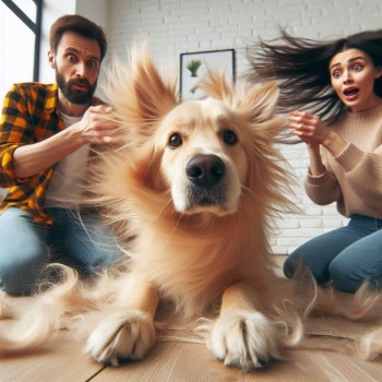 Kruimeldief tegen dierenhaar