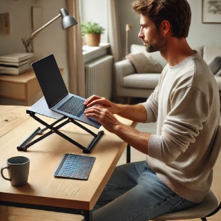 Opvouwbare laptopverhoger