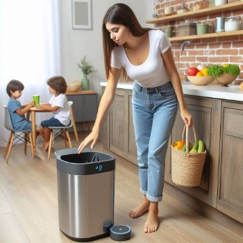 prullenbak met sensor