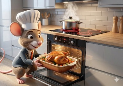 Fornuis met oven en kookplaat