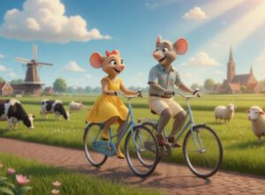 Fietsen op een hybride fiets