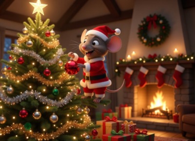 Kunstkerstboom en kerstversiering