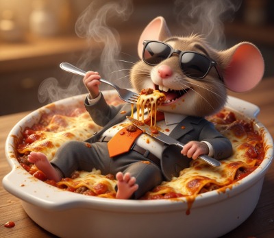 Lasagne eten