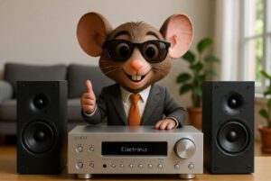 microset: Kleine stereoset met speakers