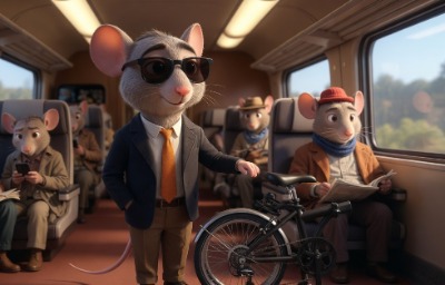 Goedkope vouwfiets in de trein